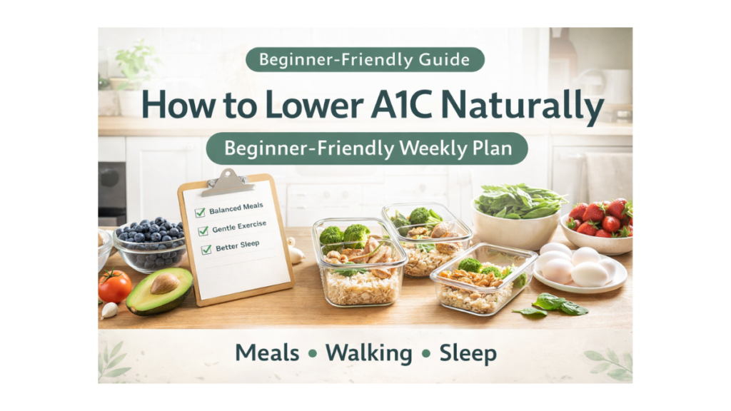 lower A1C naturally weekly plan healthy blood sugar management tips