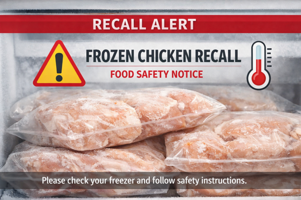 high risk frozen chicken recall listeria food safety warning