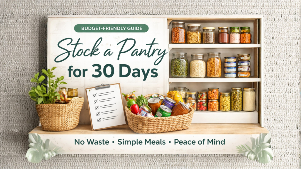 stock a pantry for 30 days emergency food supply planning guide