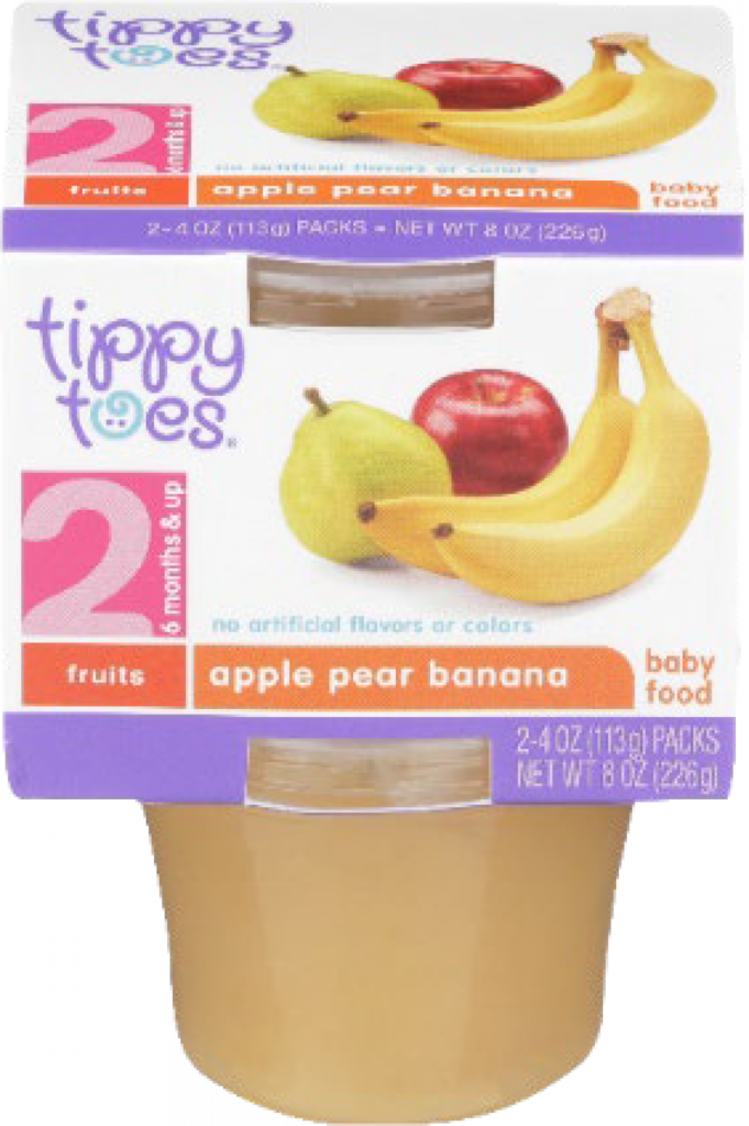 Tippy Toes baby food recall lot 07174 safety warning for parents