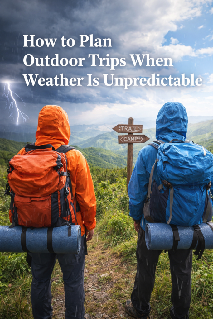 plan outdoor trips when weather is unpredictable travel preparation tips