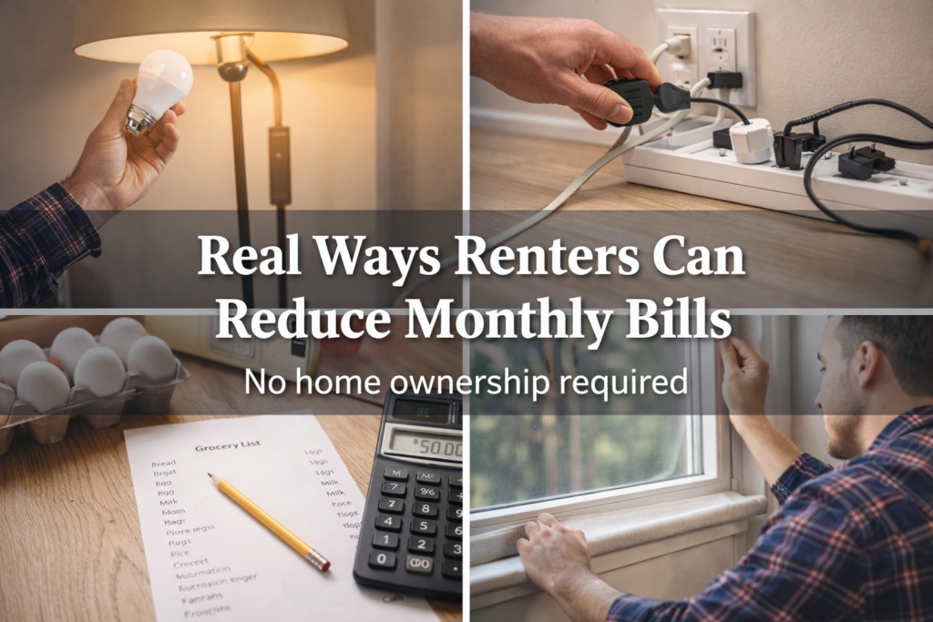ways renters can reduce monthly bills and save money in an apartment