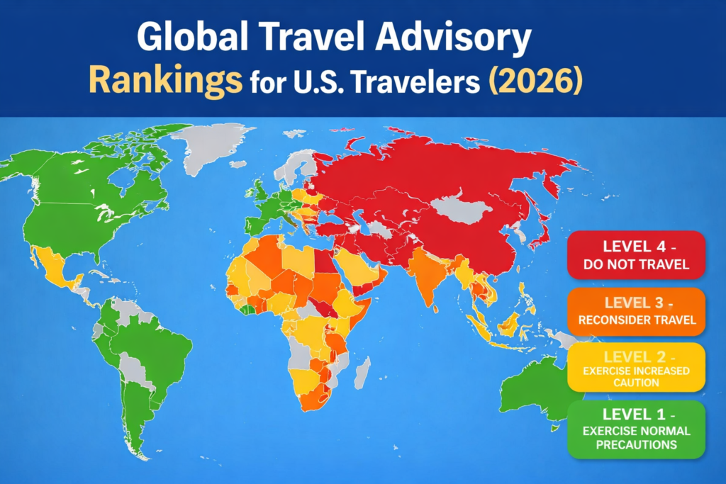 travel advisory rankings 2026 global travel safety levels