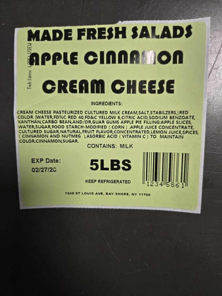 Made Fresh Salads Cream Cheese Recall 2026