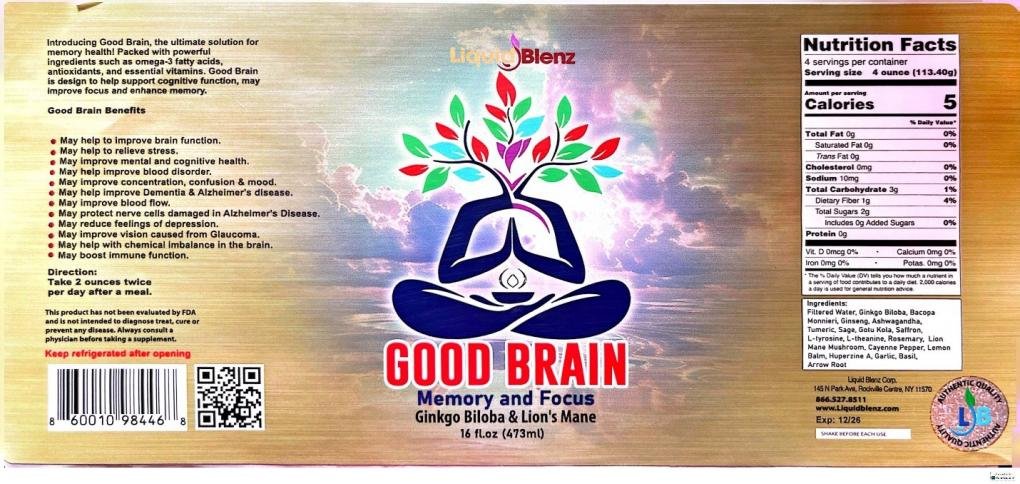 Liquid Blenz Recall 2026 Good Brain Tonic bottles FDA warning
